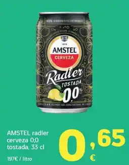 HiperDino Amstel radler cerveza 0,0 tostada oferta