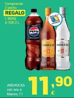 HiperDino Arehucas ron oro o blanco oferta