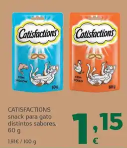 HiperDino Catisfactions snack para gato distintos sabores oferta