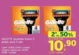 HiperDino Gillette recambio fusion 5 power oferta