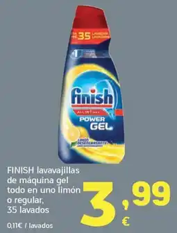 HiperDino Finish lavavajillas de máquina gel todo en uno limón oferta