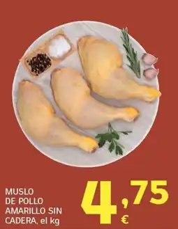 HiperDino muslo de pollo amarillo sin cadera oferta