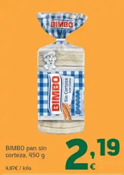 HiperDino Bimbo pan sin corteza oferta