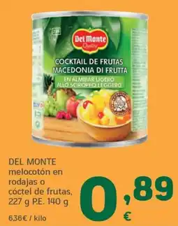 HiperDino Del Monte melocotón en rodajas o cóctel de frutas oferta