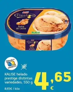 HiperDino Kalise helado prestige distintas variedades oferta