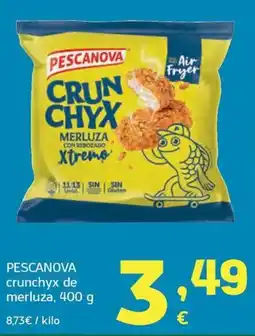 HiperDino Pescanova crunchyx de merluza oferta