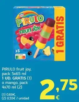 HiperDino pirulo fruit joy oferta
