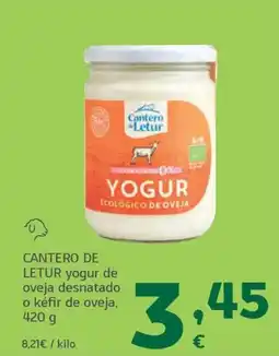 HiperDino Cantero de Letur yogur de oveja desnatado o kéfir de oveja oferta
