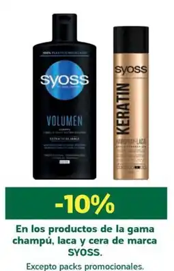 HiperDino syoss champú, laca y cera oferta