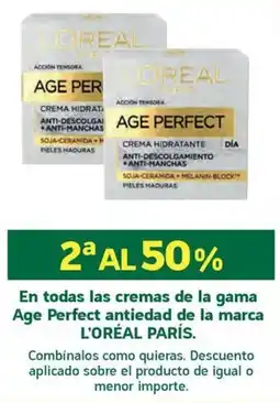 HiperDino L'Oréal Paris En todas las cremas de la gama Age Perfect antiedad de la marca oferta