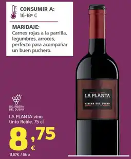 HiperDino La Planta vino tinto Roble oferta