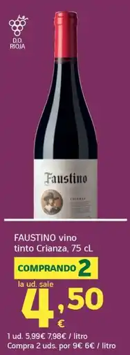 HiperDino Faustino vino tinto Crianza oferta