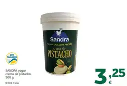 HiperDino Sandra yogur crema de pistacho oferta