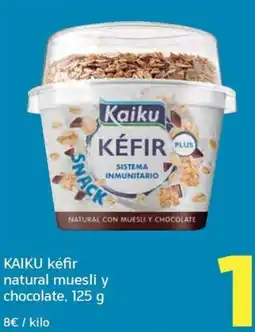 HiperDino Kaiku kéfir natural muesli y chocolate oferta