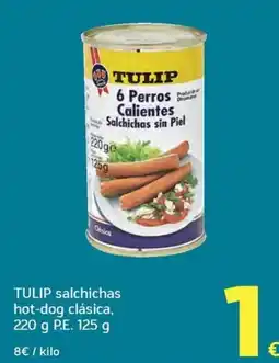 HiperDino Tulip salchichas hot-dog clásica oferta