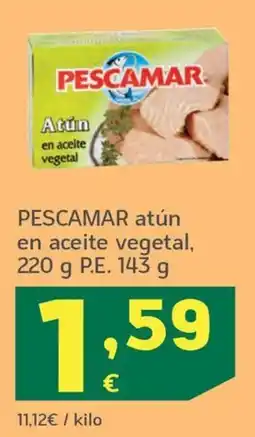 HiperDino Pescamar atún en aceite vegetal oferta