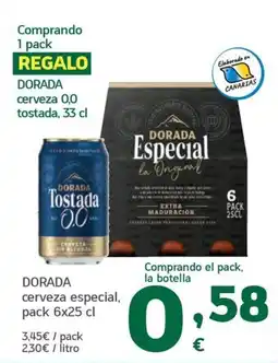 HiperDino Dorada cerveza especial oferta