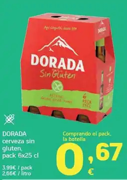 HiperDino Dorada cerveza sin gluten oferta