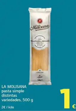 HiperDino La Molisana pasta simple distintas variedades oferta