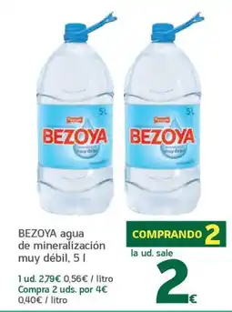 HiperDino Bezoia agua de mineralizacion muy debil oferta