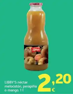 HiperDino Libby's néctar melocotón, perapiña o mango oferta