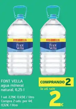 HiperDino Font Vella agua mineral natural oferta