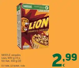 HiperDino Nestlé cereales Lion oferta