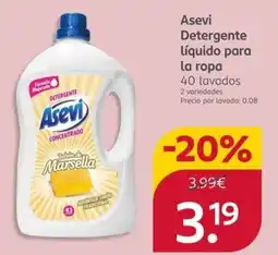 Rossmann Asevi detergente liquido para la ropa oferta