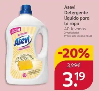 Asevi detergente liquido para la ropa