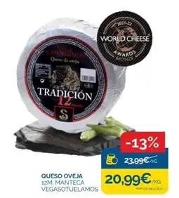 Supermercados La Despensa Vegasotuelamos queso oveja 12m. manteca oferta