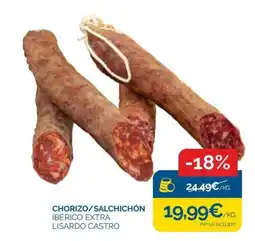 Supermercados La Despensa Lisardo Castro chorizo/salchichón ibérico extra oferta