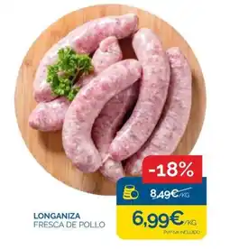 Supermercados La Despensa Longaniza fresca de pollo oferta
