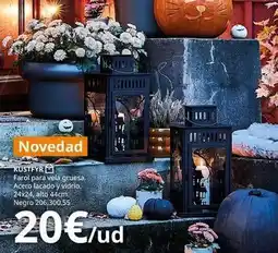 IKEA Vela - farol para gruesa, acolchado y vidrio oferta