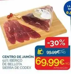 Supermercados La Despensa Bellota - centro de jamon 50% iberico de sierra de codex oferta