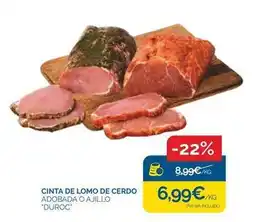 Supermercados La Despensa Duroc - cinta de lomo de cerdo adobada o ajillo duroc oferta