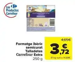 Carrefour - formatge iberic semicurat talladetes