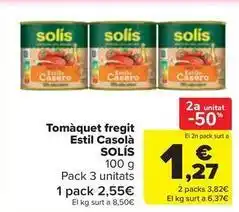 Carrefour Express Solís - tomàquet fregit estil casola oferta