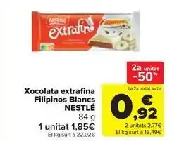 Carrefour Express Nestlé - xocolata extrafina filipinos blancs oferta