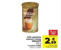 Carrefour Express Nescafé - cafe capuzino natural o vienes oferta