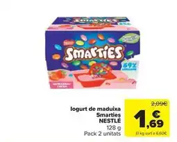 Carrefour Express Nestlé - iogurt de maduixa smarties oferta
