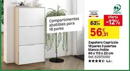 Leroy Merlin Blanco - zapatero caprizzo 18 pares 3 puertas /roble oferta