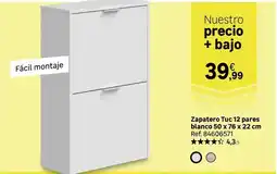Leroy Merlin Tuc - zapatero 12 pares blanco 5ox 7ox 22 cm oferta