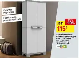 Leroy Merlin Home - armario escobero de resina scquoia gris oferta