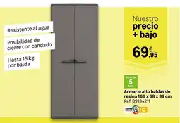Leroy Merlin Armario alto baldas de resina oferta