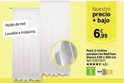 Leroy Merlin Blanco - pack 2 visillos pasabarras rod pass oferta