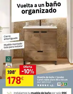 Leroy Merlin Claro - mueble de bano + lavabo carol roble oferta