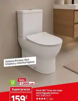 Leroy Merlin Blanco - pack wc tirso con tapa amortguada oferta