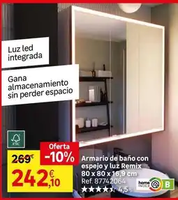 Leroy Merlin Home - armario de baño con espejo y luz remix oferta