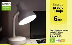 Leroy Merlin Blanco - flexo 1 luz buro mate oferta