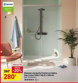 Leroy Merlin Senseo - mampara de ducha frontal corredera neo cromo oferta